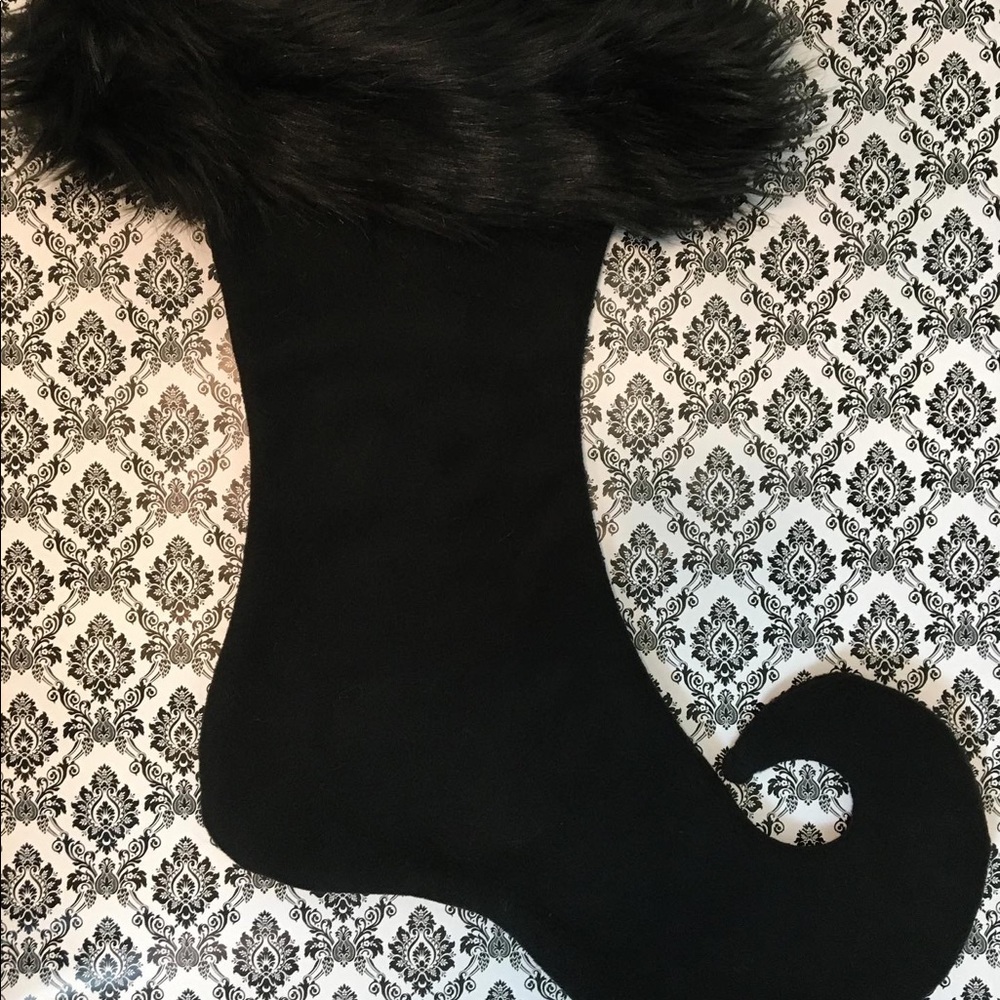 All black Krampus Christmas curly toe Stocking - Picture 4 of 4